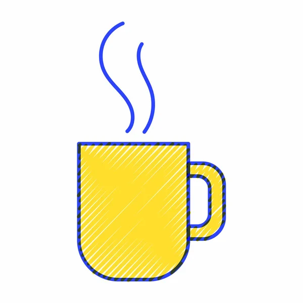 Design tazza di caffè isolato — Vettoriale Stock