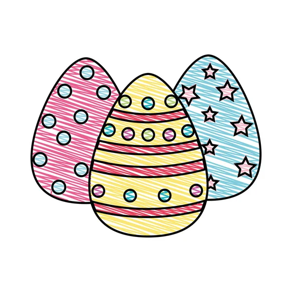 Huevos rallados decoración de Pascua a la celebración de vacaciones — Vector de stock