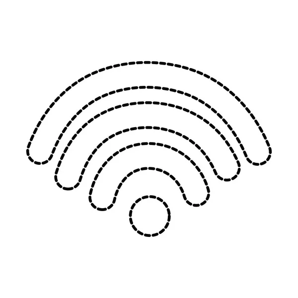 Decimale vorm digitale wifi verbinding pictogram signaal — Stockvector