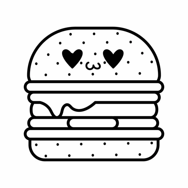İzole hamburger tasarım — Stok Vektör