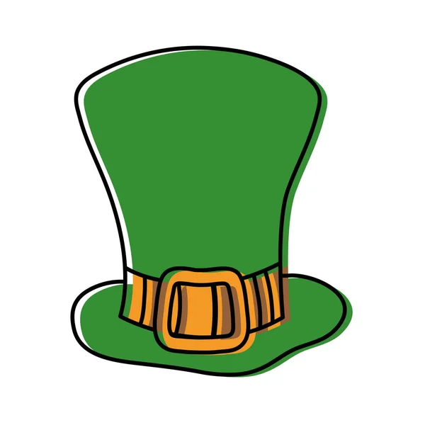 Déplacé la couleur st patrick chapeau pour la célébration des vacances — Image vectorielle