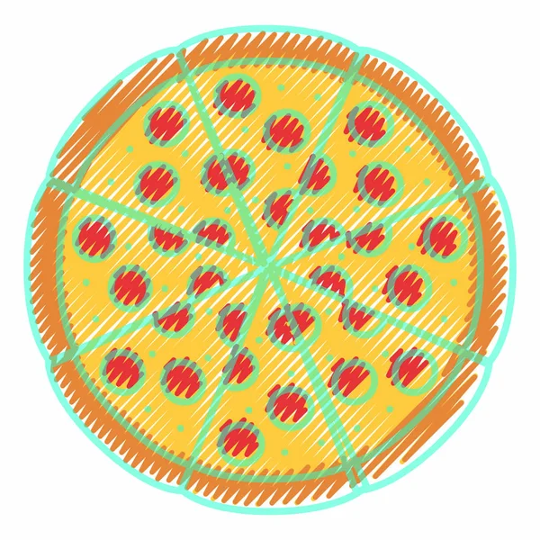 İzole pizza tasarım