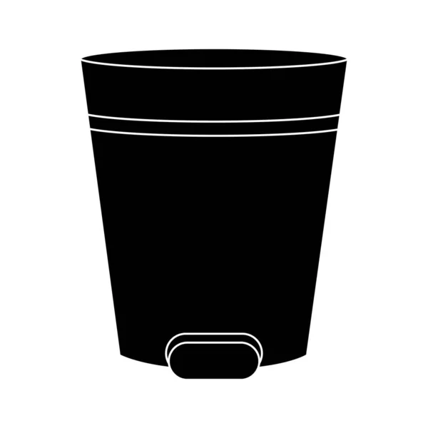 Conception de poubelle isolée — Image vectorielle