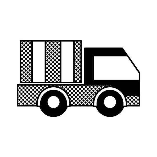 Transporte de camiones de textura de llenado a la entrega de negocios — Archivo Imágenes Vectoriales
