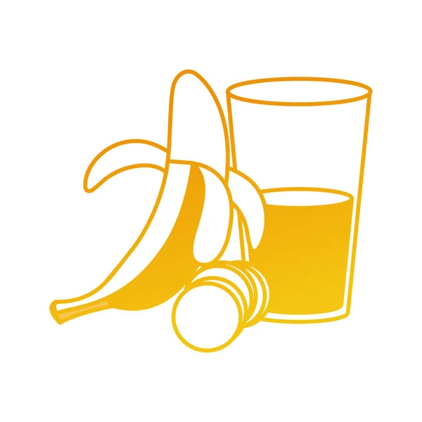Projeto de banana e suco —  Vetores de Stock