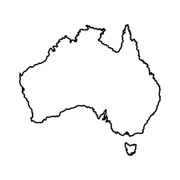 Australische kaart ontwerp — Stockvector