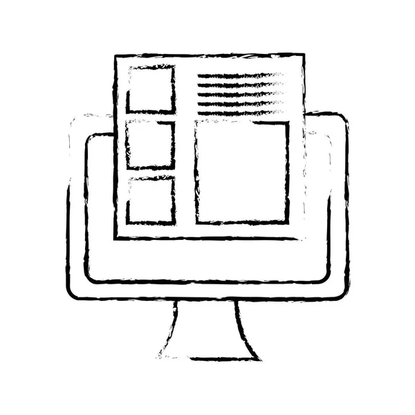 Grunge-Computertechnologie mit Geschäftsdokumenten-Informationen — Stockvektor