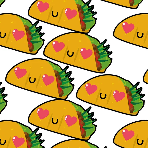 Meksika yemeği ve geleneksel yemekleri Tema izole tasarım vektör çizim börek