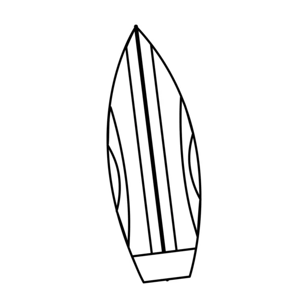 Conception de planche de surf isolée — Image vectorielle