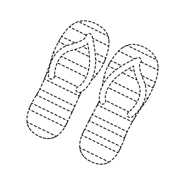 Diseño de sandalias aisladas — Archivo Imágenes Vectoriales