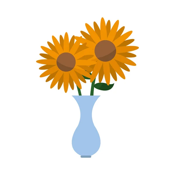 Isolated sunflower design — Stock Vector