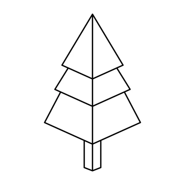 Diseño isométrico del pino — Vector de stock