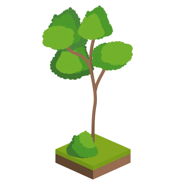 Design isolato degli alberi — Vettoriale Stock