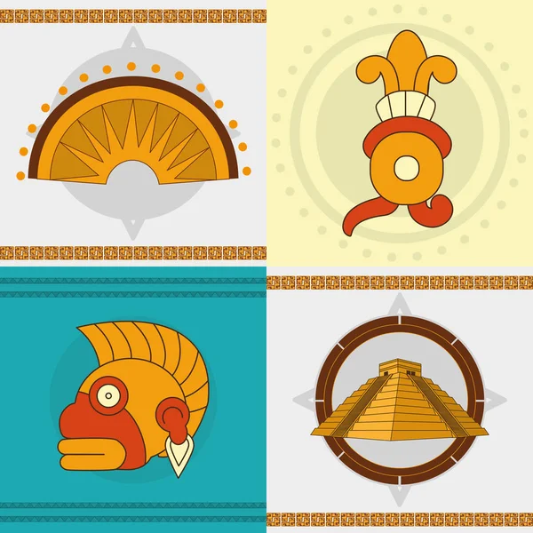 Projeto conjunto de ícones Maya — Vetor de Stock