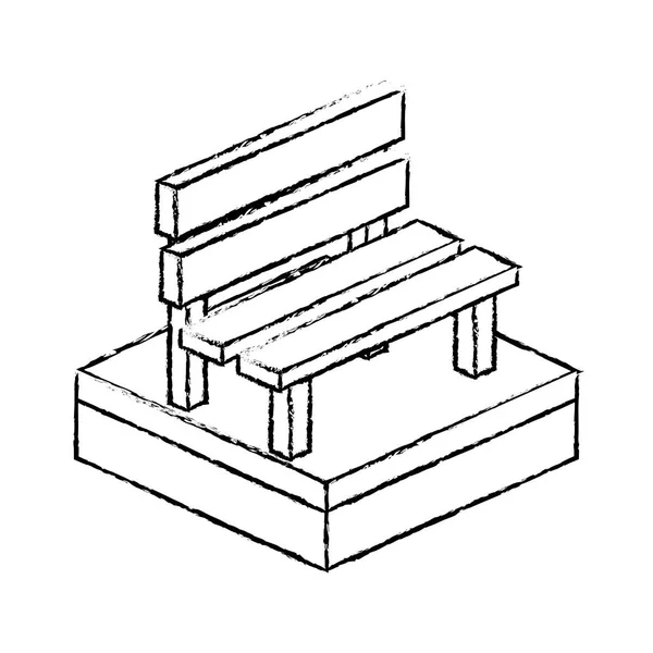 Design izometrické lavice — Stockový vektor