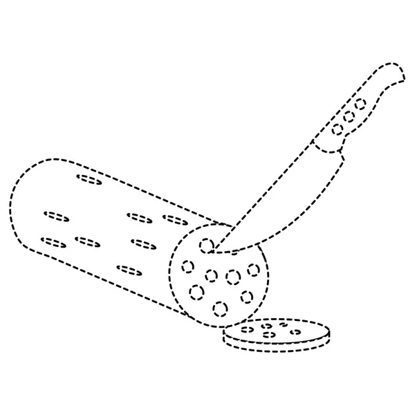 Diseño de salami aislado — Archivo Imágenes Vectoriales
