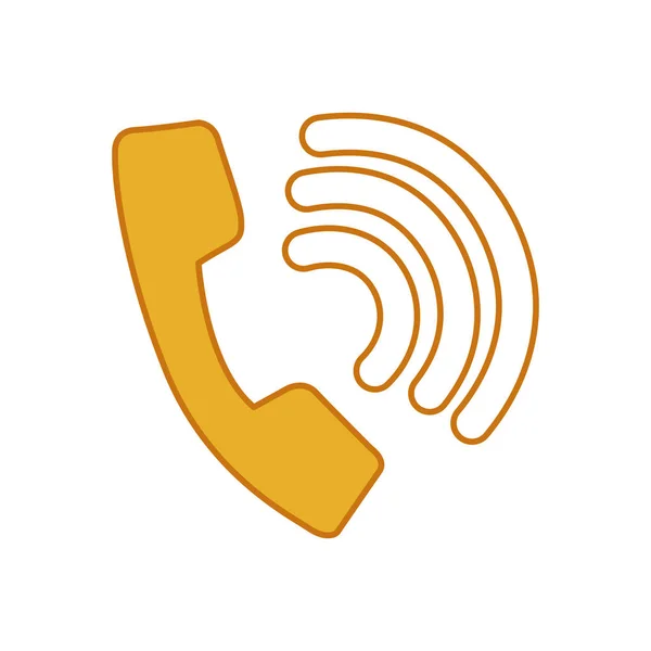 Χρώμα επαγγελματίες τηλεφωνική τεχνολογία επικοινωνίας μιας επαφής — Διανυσματικό Αρχείο