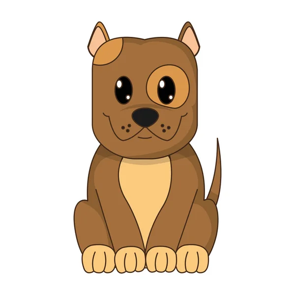 Feliz perro lindo animal carácter — Vector de stock