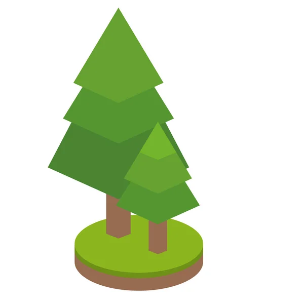 Isolerade pine tree design — Stock vektor