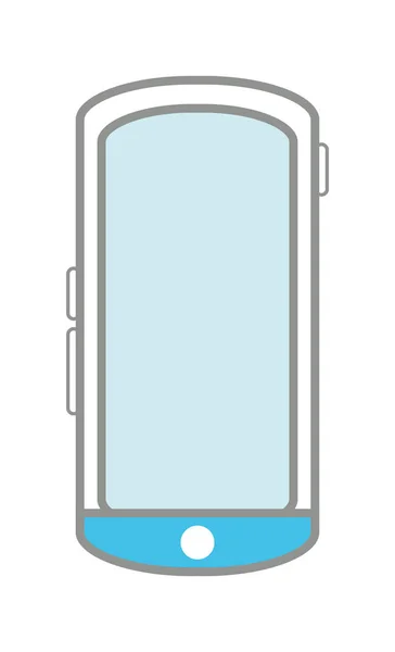 Линия цвета смартфона мобильной технологии, чтобы позвонить и поговорить — стоковый вектор