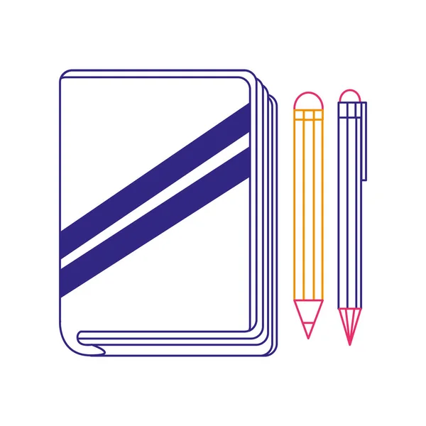 Ceruza és a toll tervezés könyv — Stock Vector