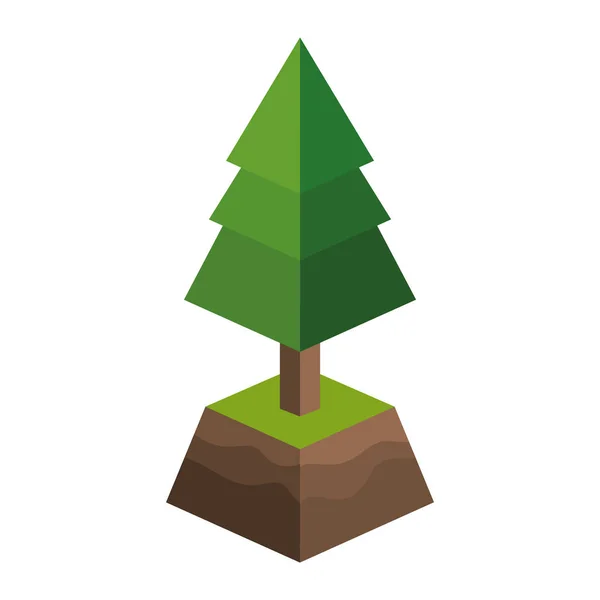 Diseño de pino aislado — Vector de stock