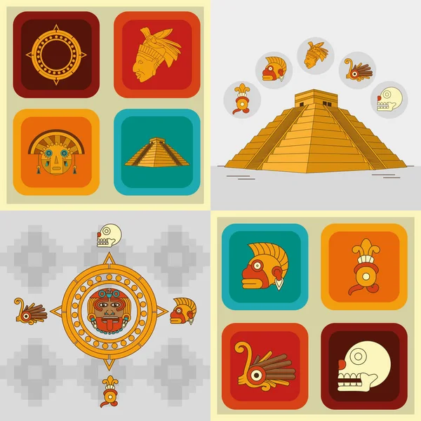 Дизайн иконок майя — стоковый вектор