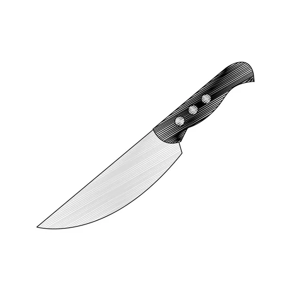 Diseño de cuchillo aislado — Vector de stock