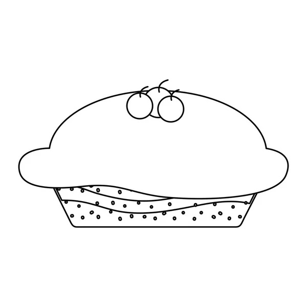 Geïsoleerde taart ontwerp — Stockvector