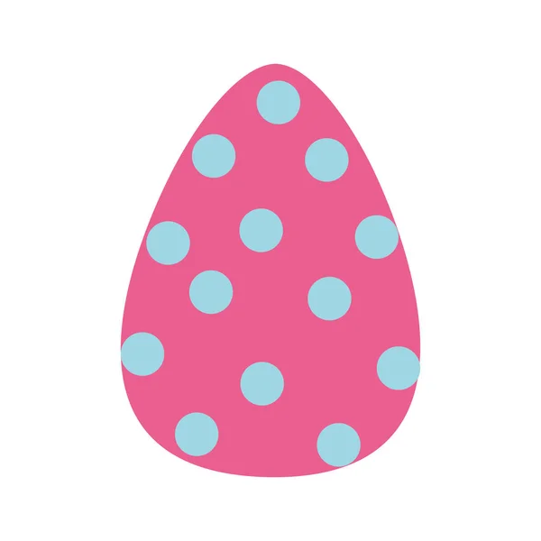 Huevos coloridos Pascua con puntos de decoración a la celebración — Vector de stock