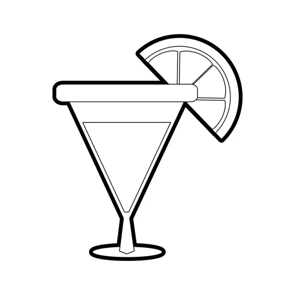 Cocktail Bevande Alcoliche Tema Vetro Design Isolato Illustrazione Vettoriale — Vettoriale Stock