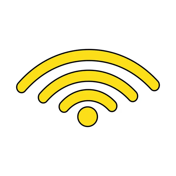 Wifi Tecnología Internet Tema Comunicación Diseño Aislado Ilustración Vectorial — Vector de stock