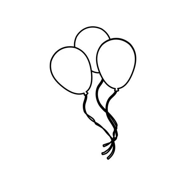 Diseño de globos aislados — Vector de stock