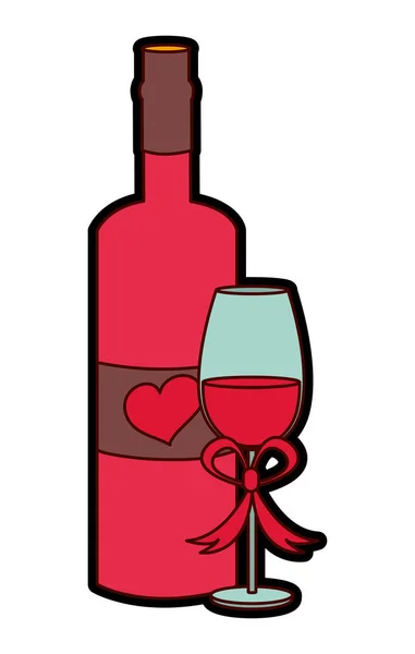 Isolated love bottle design — Stock Vector