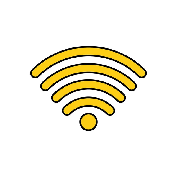 Wifi Tecnologia Internet Tema Comunicação Design Isolado Ilustração Vetorial — Vetor de Stock