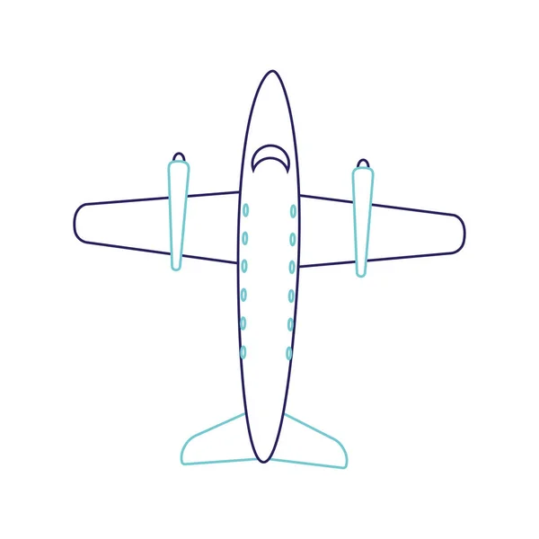 Isolierte Flugzeugkonstruktion — Stockvektor