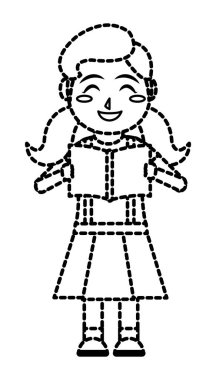 Kız ve kitap tasarımı