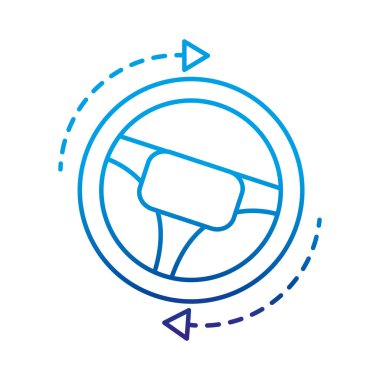 bozulmuş çizgi direksiyon araba otomatik sürücü yönünü