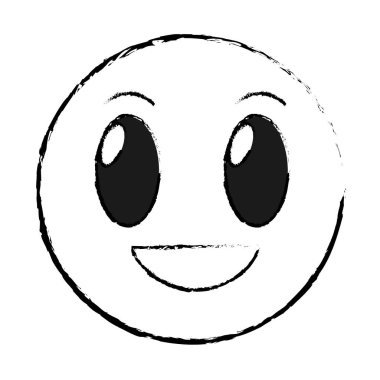 Grunge mutlu yüz jest emoji ifade