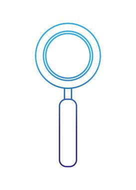 Lupe araç arama ve Büyüteç camı Tema izole tasarım vektör çizim