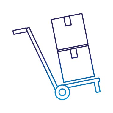 Teslimat nakliye ve lojistik Tema izole tasarım vektör çizim kutusu