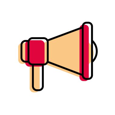 renk hoparlör megafon iletişim sesli mesaj taşındı