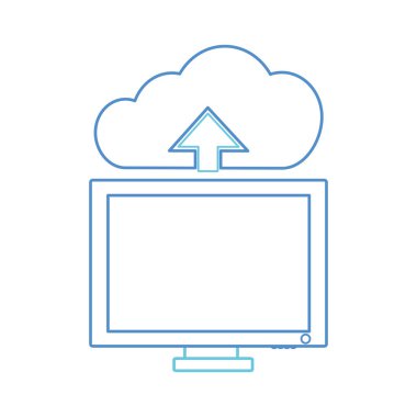Bilgisayar aygıtı becerikli alet ve teknoloji Tema izole tasarım vektör çizim