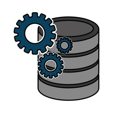 Veri Merkezi barındırma web ve Tema izole tasarım vektör çizim temel
