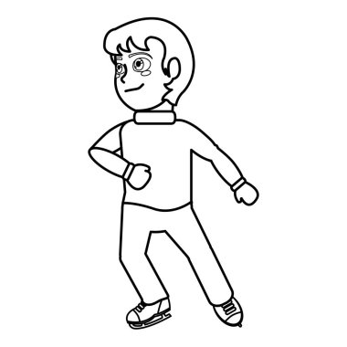 Çocuk buz pateni tasarımı ile