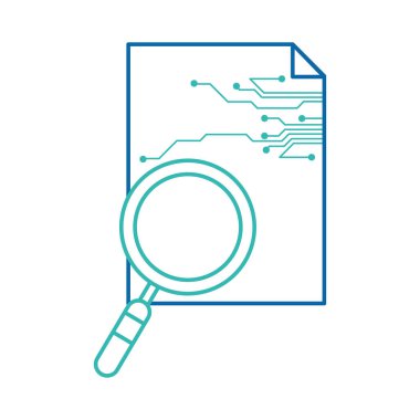 Vektör çizim tasarım site ve web yanıt veren Web sitesi ve teknoloji Tema Isolated lupe