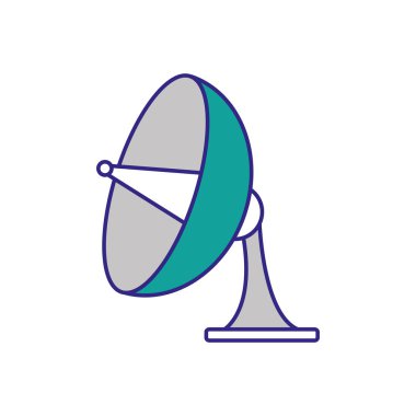 Anten sinyal yayın ve internet Tema izole tasarım vektör çizim