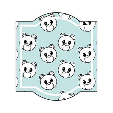 Ayılı çizgi film çerçevesi