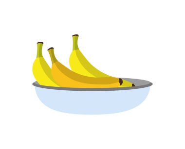 Muz meyve sağlıklı ve organik gıda Tema izole tasarım vektör çizim