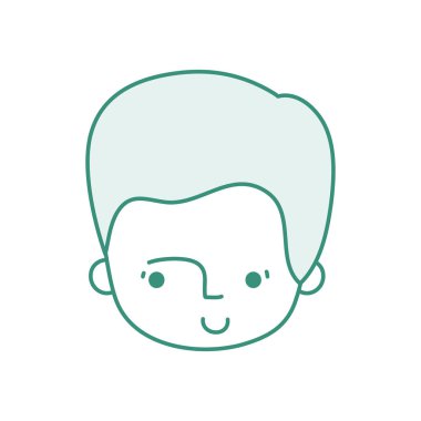 Duo renk avatar adam kafa saç modeli tasarımı ile